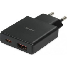 Ibox Ładowarka sieciowa iBOX C-43 Slim USB A+C 30W kabel USB-C do USB-C czarna