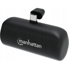 Manhattan Powerbank Powerbank 5000 mAh USB Type-C Stecker 10W schwarz