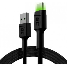 Green Cell Kabel USB Green Cell USB-A - USB-C 1.2 m Czarny (KABGC06)