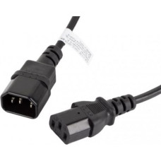 Kabel zasilający Lanberg IEC 320 C13 - C14, 1,8 m, czarny (CA-C13E-10CC-0018-BK)