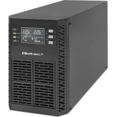 Qoltec UPS 1kVA, 1000W, PF1.0 LCD, EPO, USB, On line