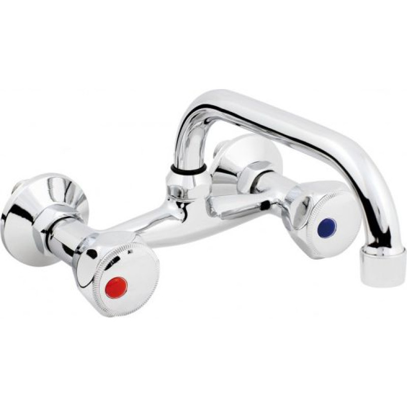 Hydroland Standard washbasin faucet wall-mounted chrome (5900238565102)