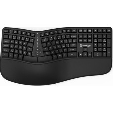 Powerton LANA Keyboard, CZ/SK ergonomic keyboard, wired (USB), black