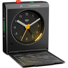 Braun Radio Alarm Clock BC 05 B Quartz Foldable Alarm Clock Black