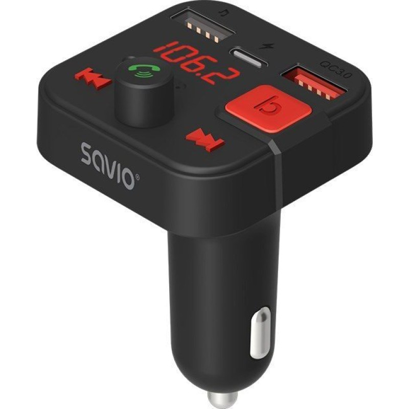Savio FM Transmitter Car Transmitter TR15 BT PD.