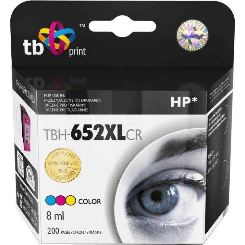 Tb Print Replacement Ink for HP DJ 1115 (TBH-652XLCR)