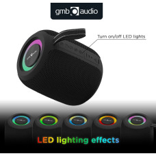 Gembird Nešiojama kolonėlė| |Juodas|Portable/Wireless|Bluetooth|SPK-BT-LED-05-BK