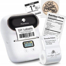 Phomemo Label Printer M110 Bluetooth Thermal Printer 20-50mm For Self-adhesive Labels Stickers Photos Notes Graphics / White