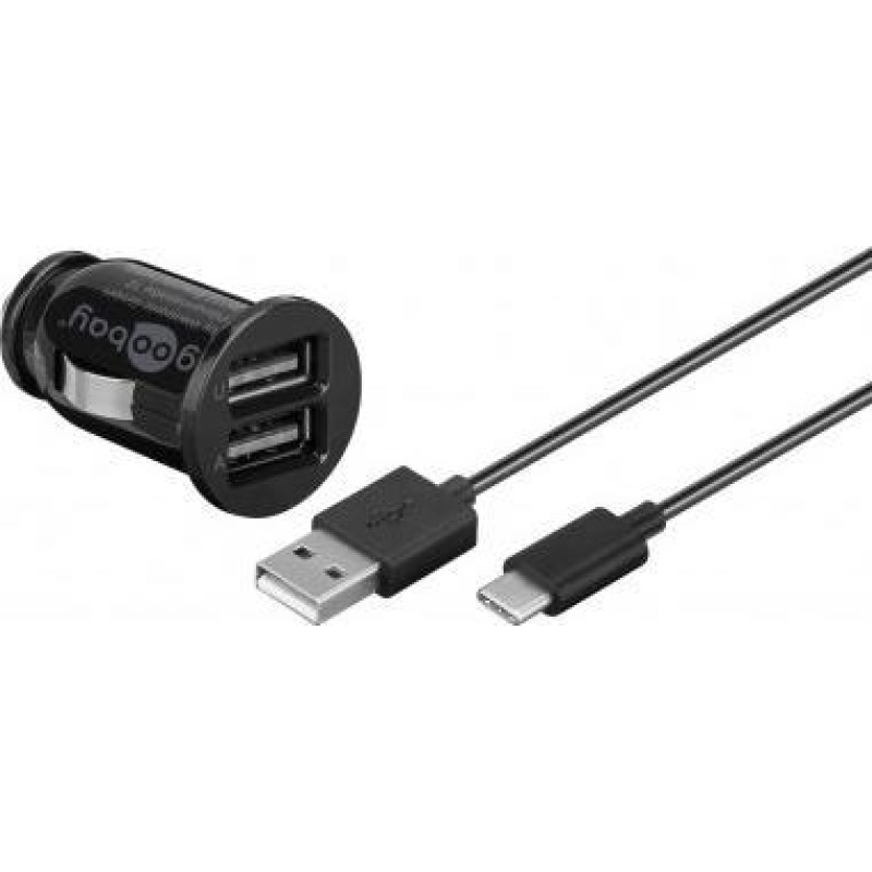Goobay Charger USB Type-C car charging kit (12W/2.4A)