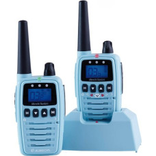 Albrecht PMR 446, PMR babyphone, 8 channels, Black, Blue, LCD, Battery, Battery.