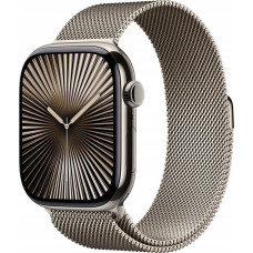 Apple Smartwatch Watch 10 GPS + Cellular 46mm Natural Titanium Milanese Loop M/L Grey (MWYC3ET/A)