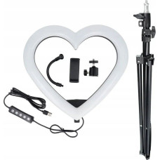 OEM LED Ring / Heart Stream RGB ring lamp 12 inch FULL COLOR with phone holder + tripod JM33-13