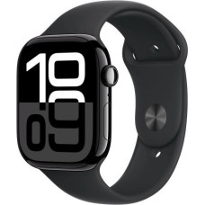 Apple Watch Series 10 GPS 46 mm Jet Black Aluminium Case with Black Sport Band - M/L