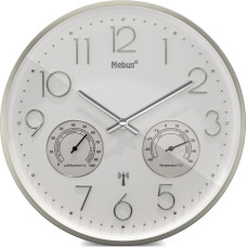 Mebus Radio alarm clock 12989 radio wall clock with Thermo-Hygrometer