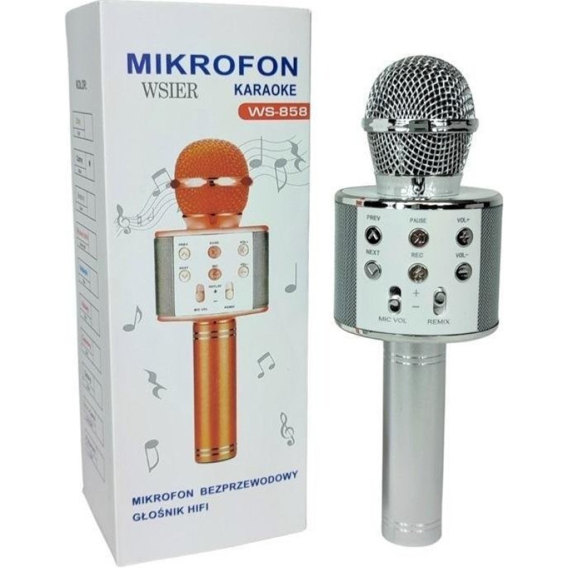 W&K Microphone Toy microphone JYWK369-2 silver