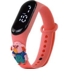 Leantoys Piggy Touch Screen Watch Bright Pink Adjustable Band