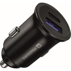 Swissten Charger Car charger 36W, 2-port, USB-C, USB-A