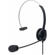 Manhattan Headphones 180498 headphones/headset Wired Headband Office/Call Center USB Type-A Black