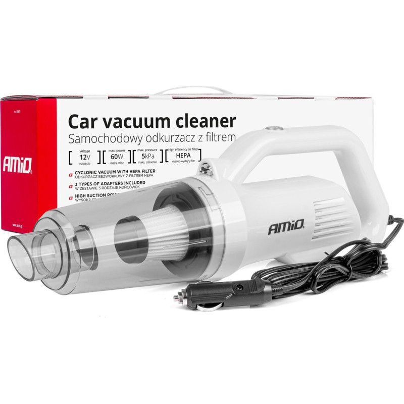 Amio Hand Vacuum Cleaner Car Vacuum 12v 60w hepa 5kpa -03691