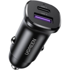 Ugreen EC305 USB-C + USB car charger, 30W (black)