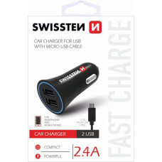 Swissten Car Charger 2x USB-A 2.4 A (20110900)