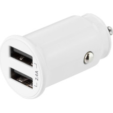 Deltaco USB-CAR125 charger, Auto, Cigar lighter, White