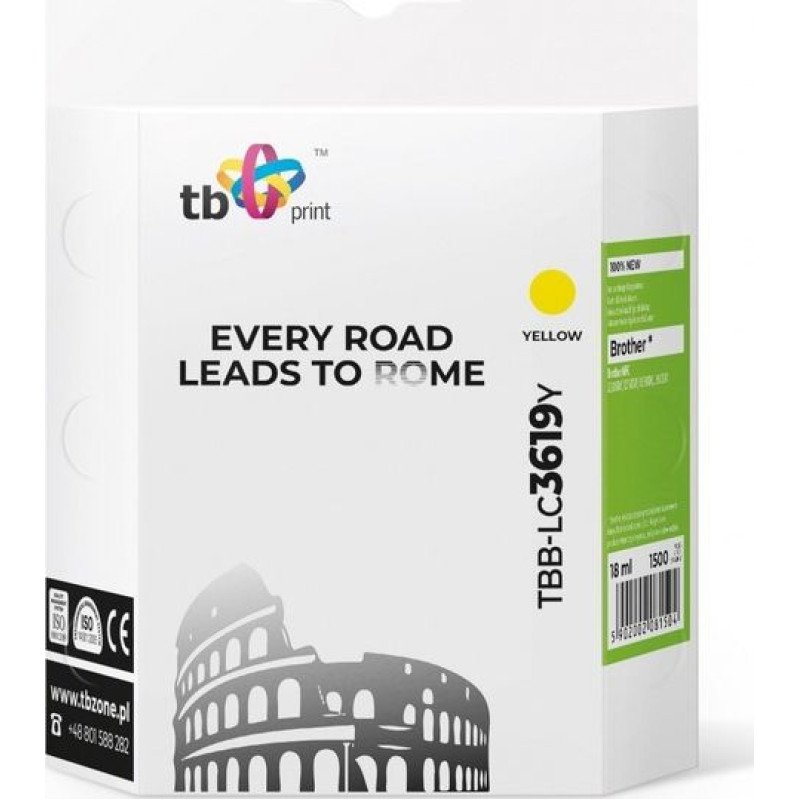 Tb Print Ink for Brother MFC-J23 30DW Yellow TBB-LC3619Y