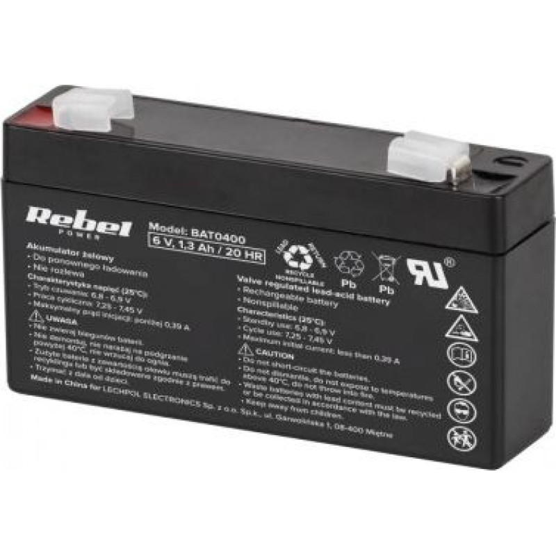 Rebel Rechargeable battery 6V/1.3Ah (BAT0400)