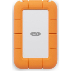 Lacie Rugged Mini 1TB Silver Orange SSD External Drive (STMF1000400)