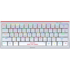 Marvo Keyboard KG962G WH EN - R, US keyboard, gaming, mechanical type wired (USB), white, RGB, red switches