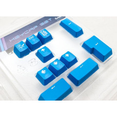Ducky PBT Double-Shot Keycap Set, blau, 11 Tasten