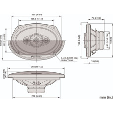 Pioneer Car speaker TS-A6961F