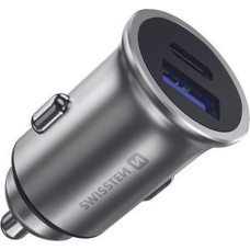 Swissten Charger Car charger 36W, 2-port, USB-C, USB-A