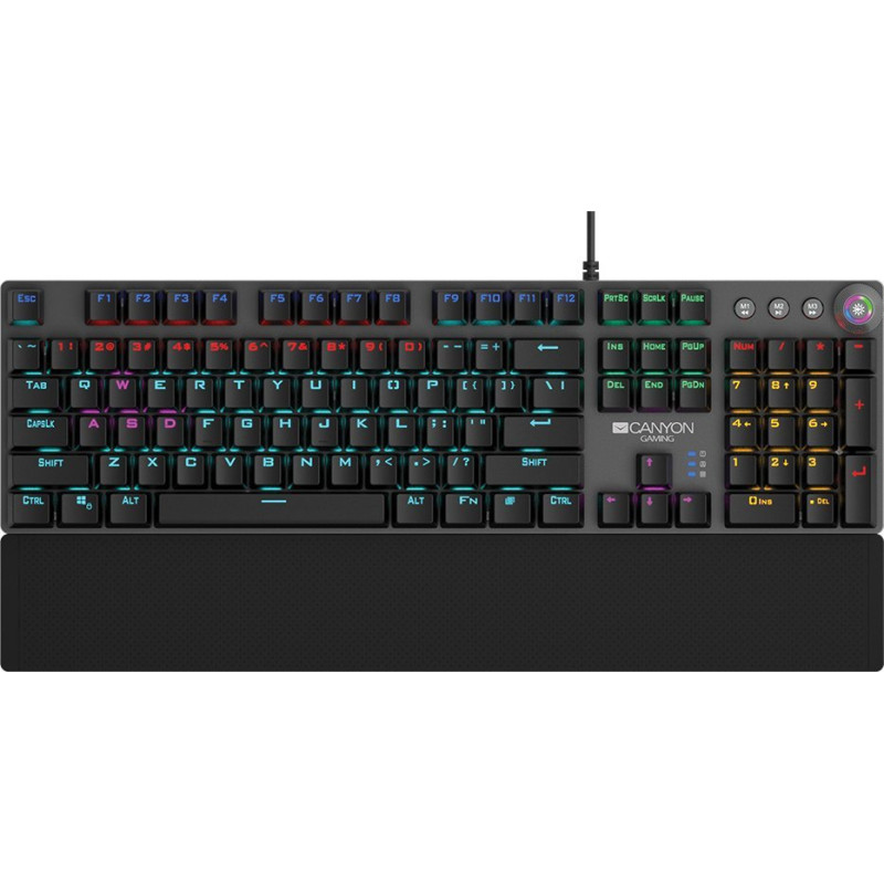 Canyon Nightflall Keyboard GK-7,mech.,LED, 1.6m, Dark Grey, US