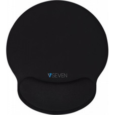 V7 MP03BLK pad, Black, Monochromatic, Memory foam, Rubber, Wrist rest, Non-slip base