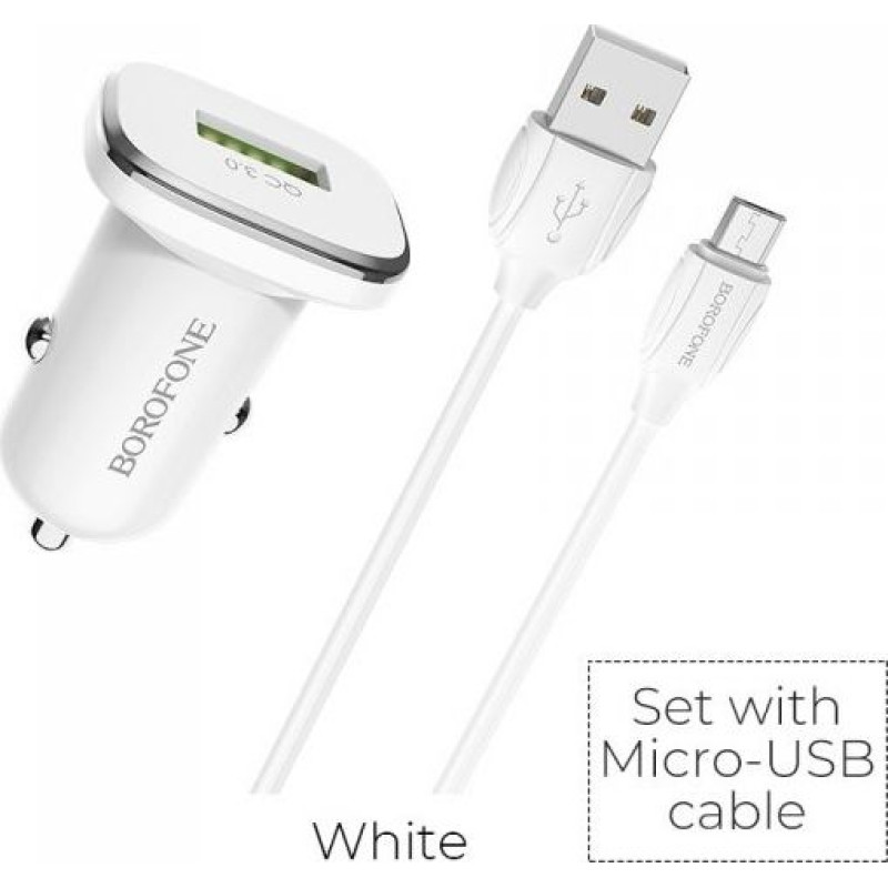 Borofone Charger 1x USB-A 3 A (BFO-BZ12A-M-W)
