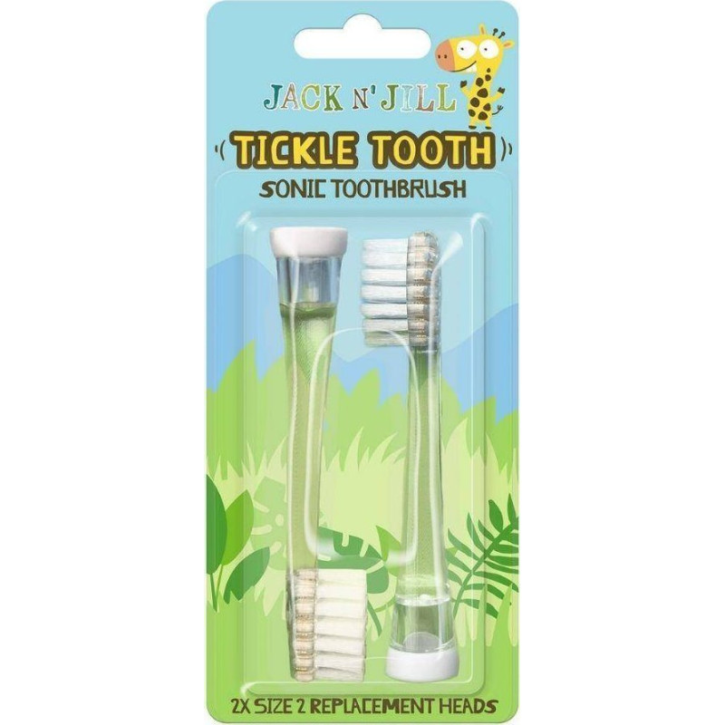 Noname Jack N' Jill, Replacement heads for Tickle Tooth sonic toothbrush, 2 pcs.