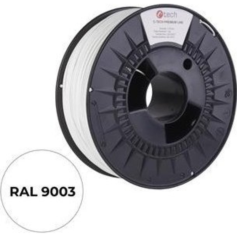 C-Tech 3D Printer Tisková pod (filament) PREMIUM LINE, ABS, dopravní bílá, RAL9003, 1,75mm, 1kg