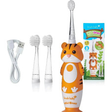 Brush-Baby WildOnes Tiger Orange toothbrush.