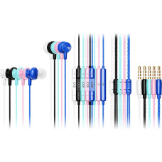 Orno EXC Mobile earphones dock headphones with microphone BASS, color mix