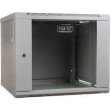 Digitus Wall mount cabinet 19 9U 501/600/450mm, glass door, grey (RAL 7035)