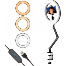 Apexel LED Ring Lamp Ring + Arm + Vise for Video VLOG for Smartphone / APL-FL20