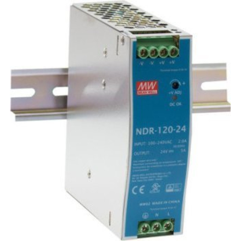 Mean Well NDR-120-24 server power supply DIN rail power supply 120W 24V DC