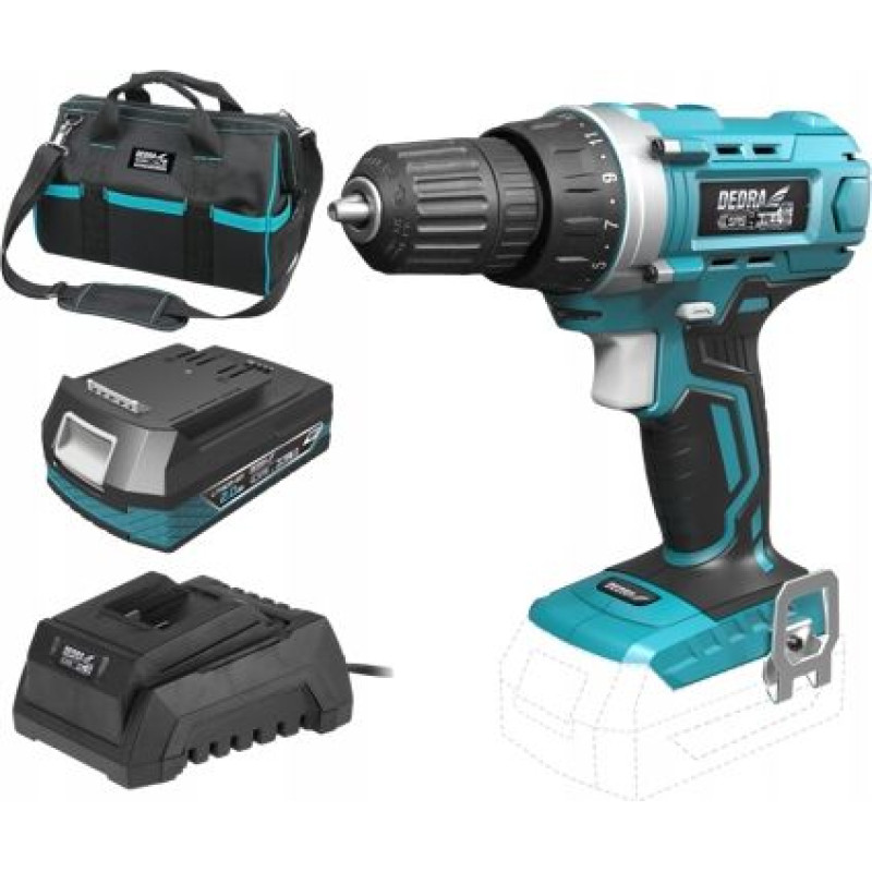 Dedra DED7010 18 V drill/driver 1 x 2 Ah battery pack
