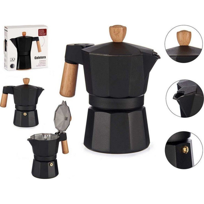 Bigbuy Home Italian Cafeteria Wood Aluminum 3 lky.