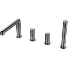 Laveo Pretto 4-hole bathtub mixer graphite (BAO_914D)