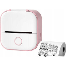 Phomemo Label Printer T02 Bluetooth Thermal Printer for Photo Stickers Notes Labels / White - Pink.