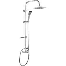 Deante Joko Square shower set with rain shower head with faucet chrome (NBJ 01SK)