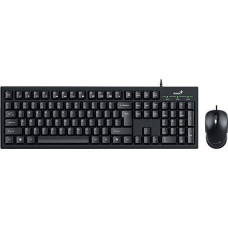 Genius Keyboard + mouse set klávesnice+myš KM-100SE/ Drátový set/ Copilot/ USB/ černá/ CZ+SK layout