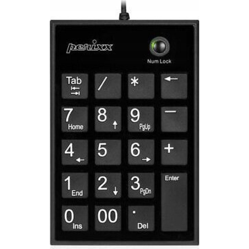 Perixx PERIPAD-202 U, USB numeric keypad, black